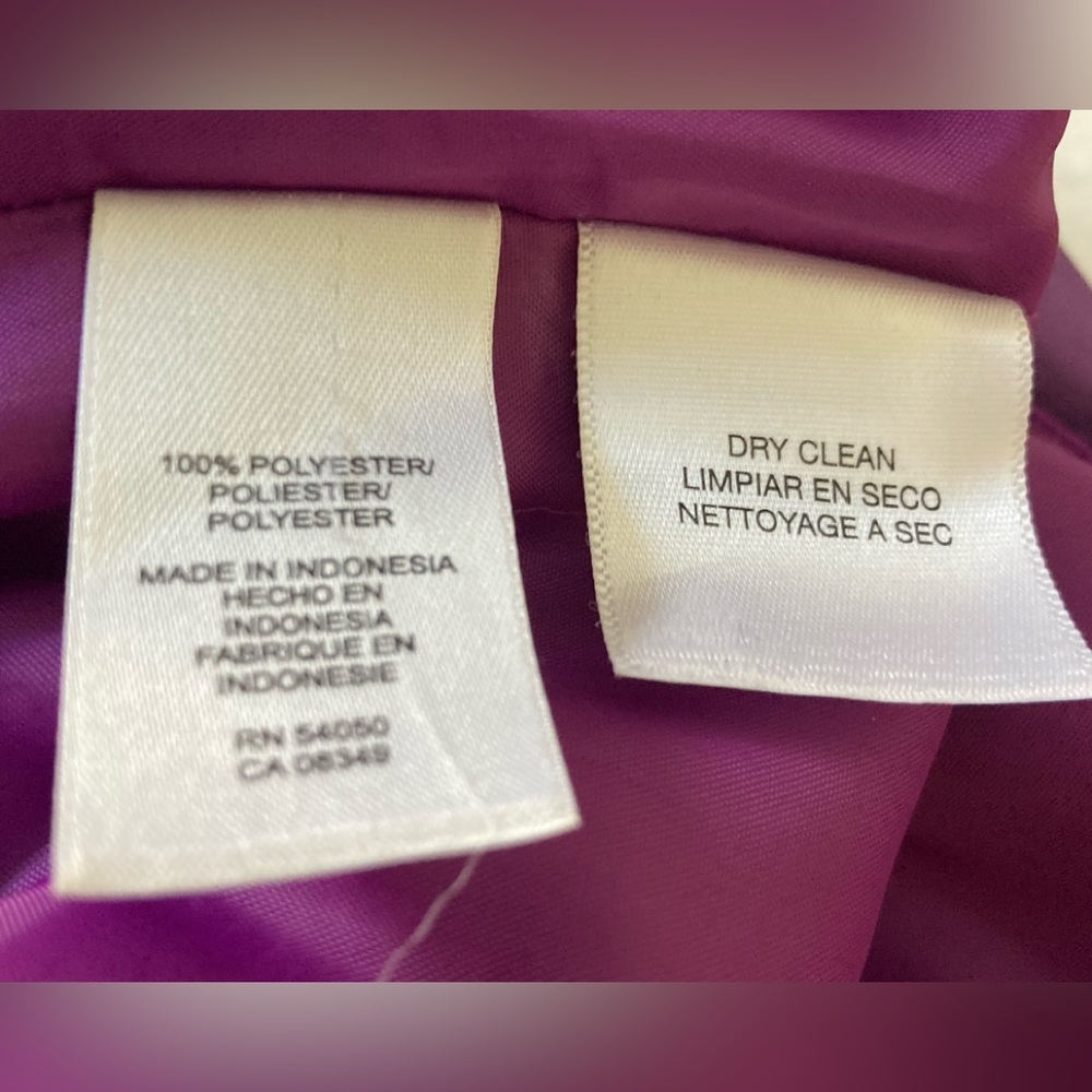EVAN PICONE Purple Sleeveless Faux Wrap Cocktail Dress Sz. 8 - Picture 15 of 15